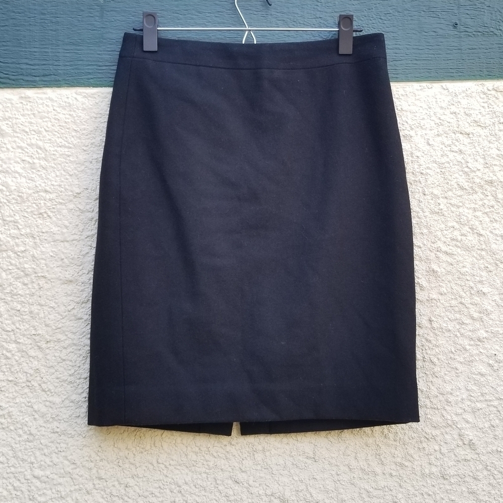 J. Crew Factory The Pencil Skirt black double-serge wool size 4